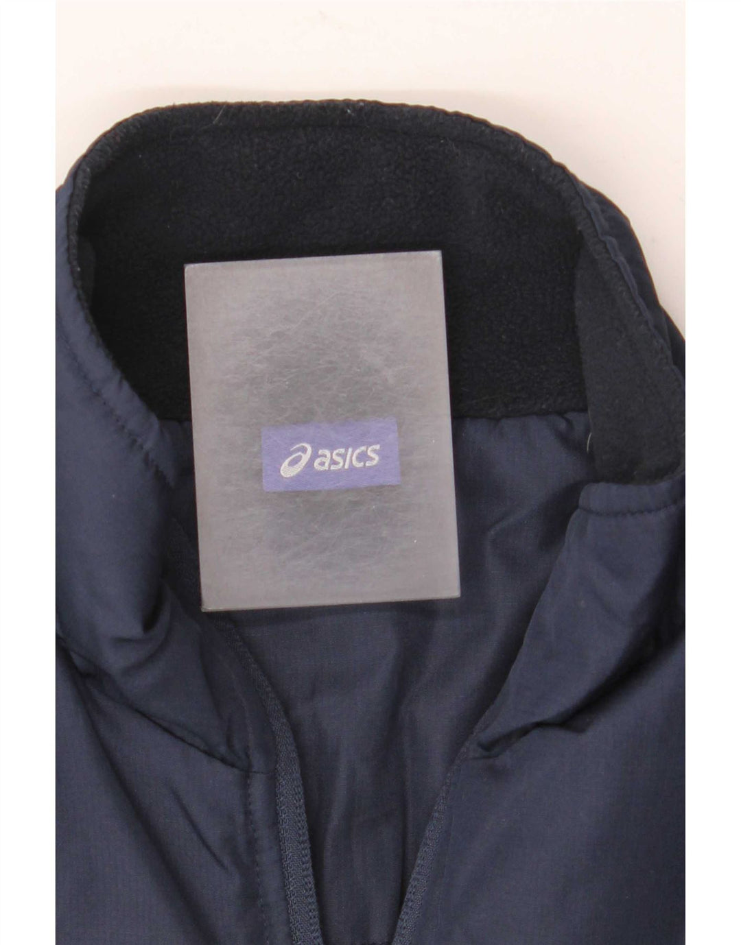 Ανδρικό μπουφάν Asics με επένδυση UK 34 XS Navy Blue Colorblock Πολυεστέρας