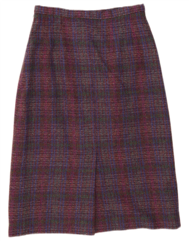 Γυναικεία μίντι φούστα Pitlochry UK 14 Medium W30 Πολύχρωμη μαλλί καρέ