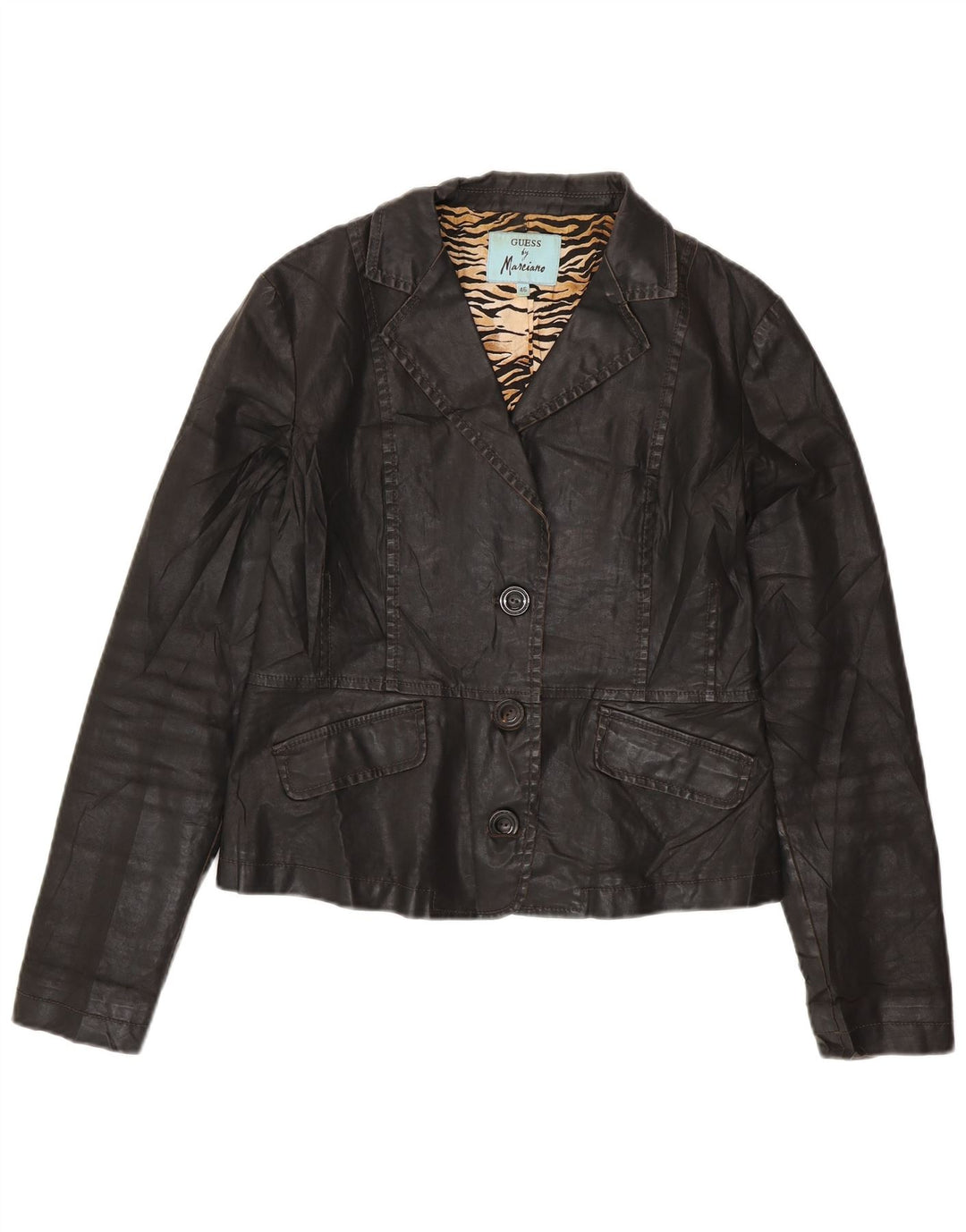 GUESS BY MARCIANO Γυναικείο σακάκι σακάκι 3 κουμπιών Crop IT 46 μεγάλο μαύρο