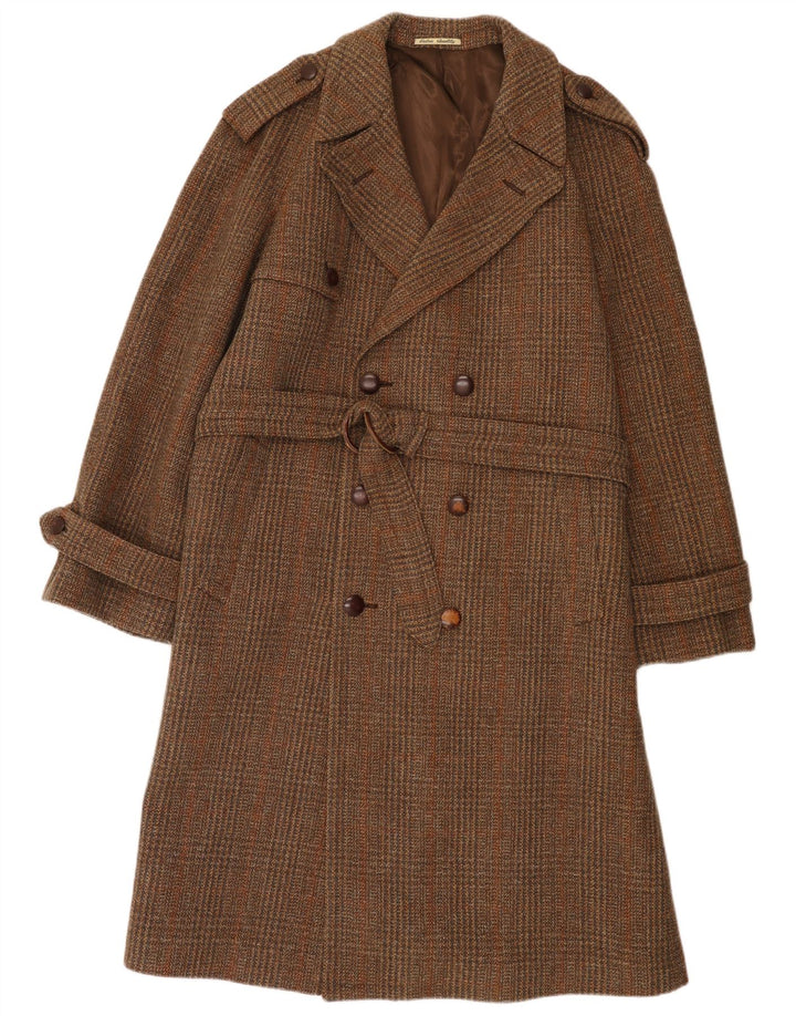 Profilo Ανδρικό στρατιωτικό διπλό παλτό UK 36 Small Brown Check