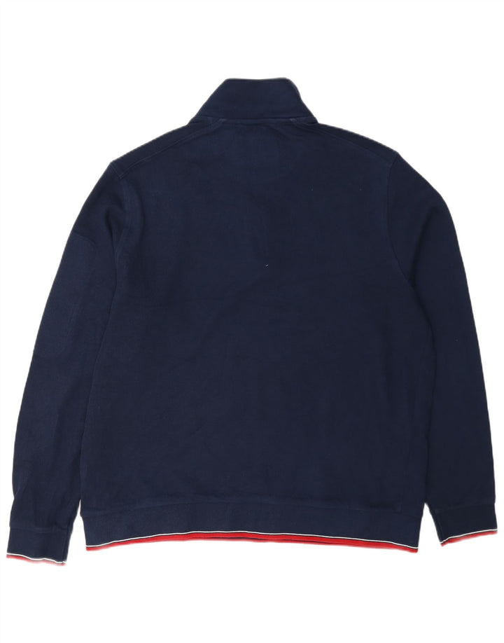 Marks & Spencer Ανδρικό φούτερ με φερμουάρ Jumper XL Navy Blue Cotton