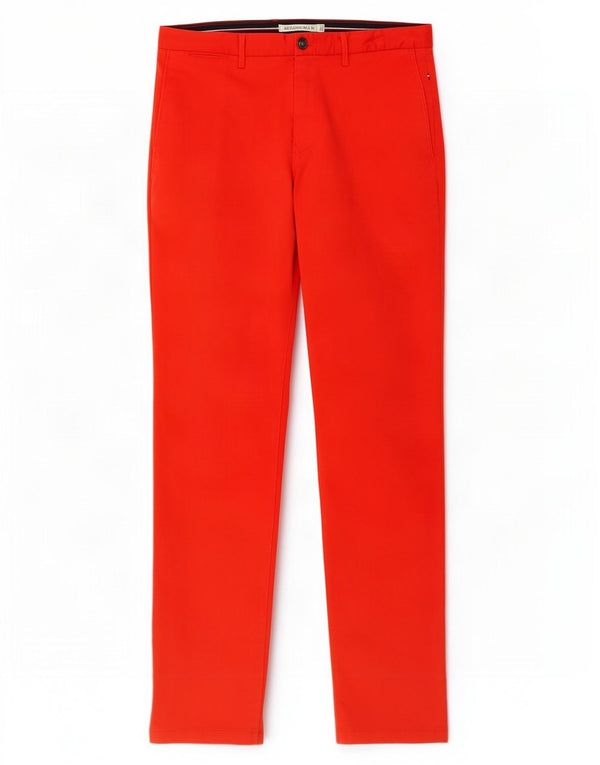 Tommy Hilfiger Ανδρικό ίσιο παντελόνι Chino W34 L32 Κόκκινο βαμβακερό