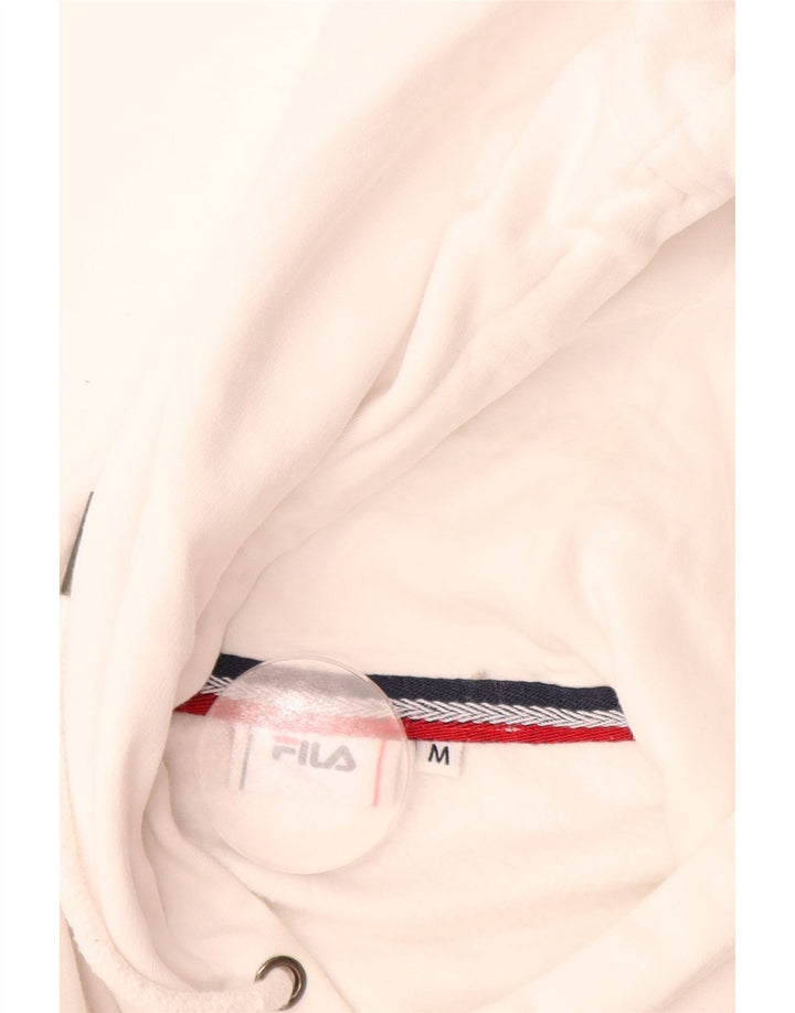 Ανδρικό γραφικό κουκούλα Fila, μεσαίο λευκό
