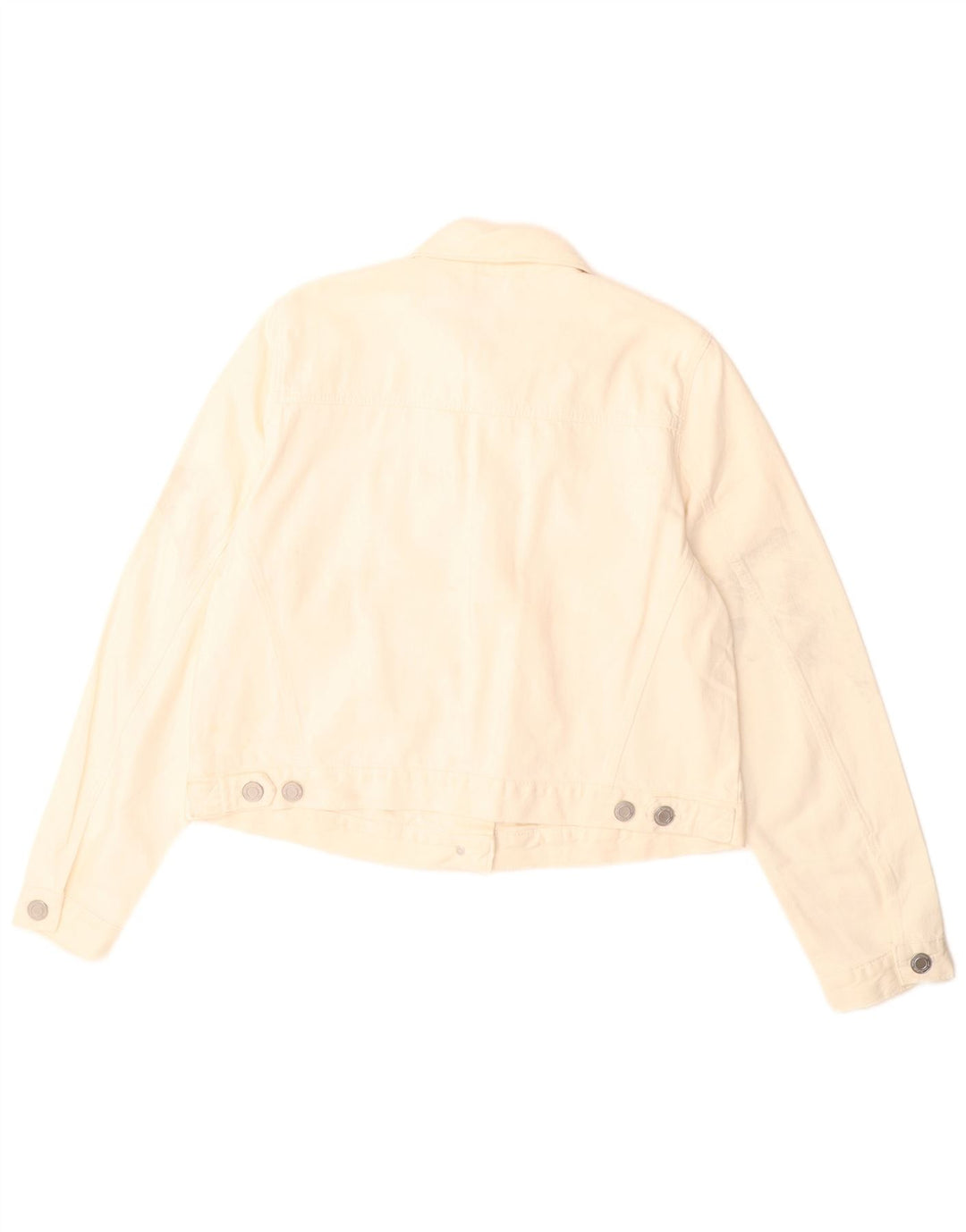 Marks & Spencer Γυναικείο τζιν μπουφάν UK 16 Large Off White βαμβακερό