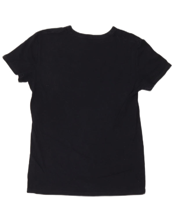 Γυναικείο γραφικό μπλουζάκι Benetton Top UK 14 Medium Navy Blue