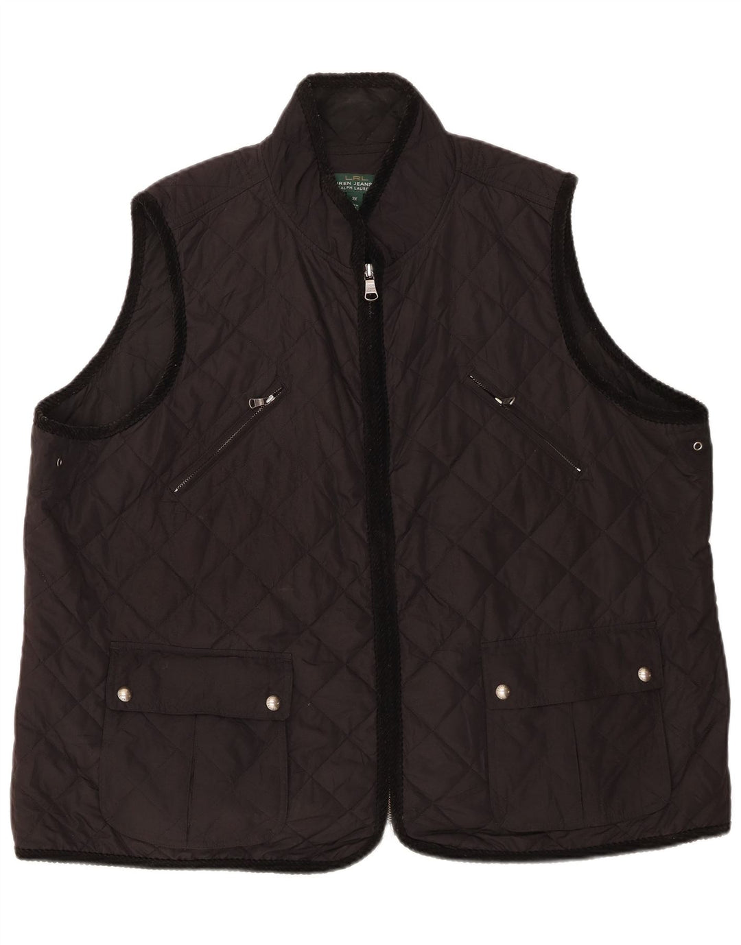 Ralph Lauren Γυναικεία καπιτονέ Gilet UK 22 3XL Μαύρος Πολυεστέρας
