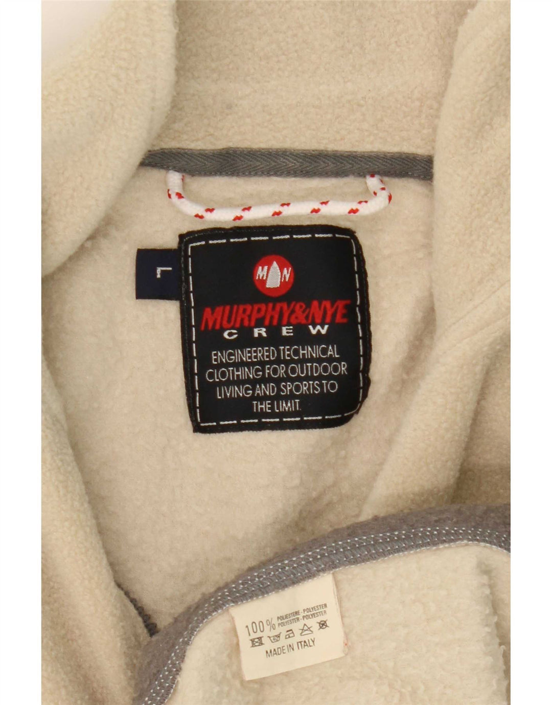 Murphy & Nye Ανδρικό φερμουάρ με λαιμόκοψη Fleece Jumper Μεγάλο μπεζ έγχρωμο πολυεστέρας