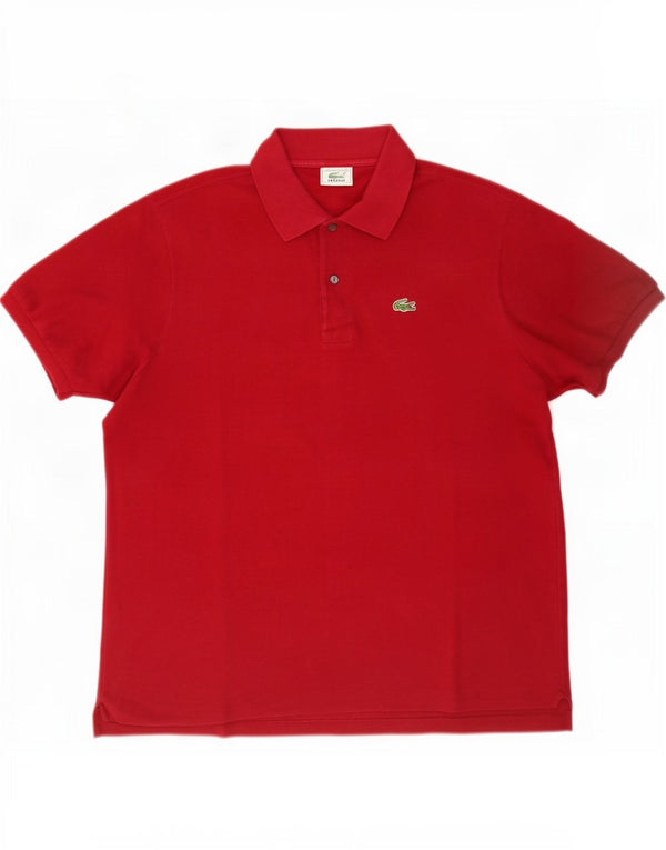 Ανδρικό πουκάμισο πόλο Lacoste 7 2XL Βαμβακερό μπορντό