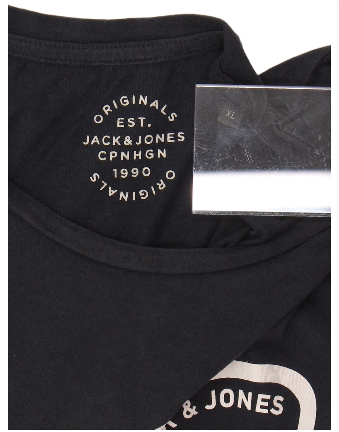JACK & JONES Ανδρικό γραφικό T-Shirt Top XL Navy Blue Cotton