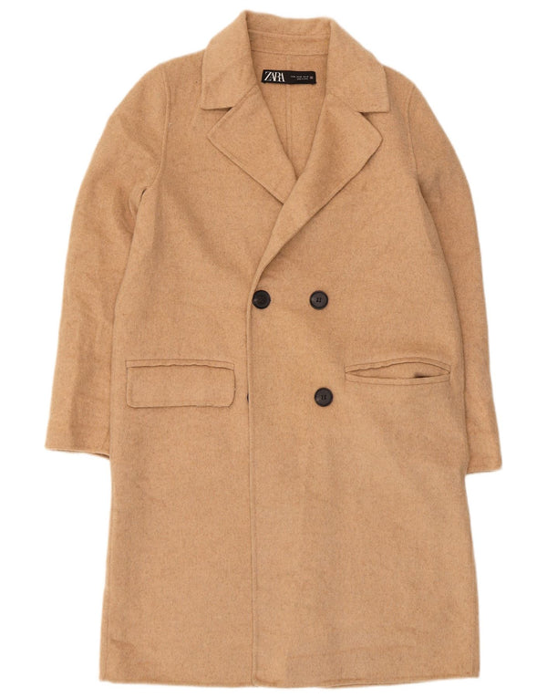Zara Γυναικείο Πανωφόρι UK 6 XS Μπεζ μαλλί