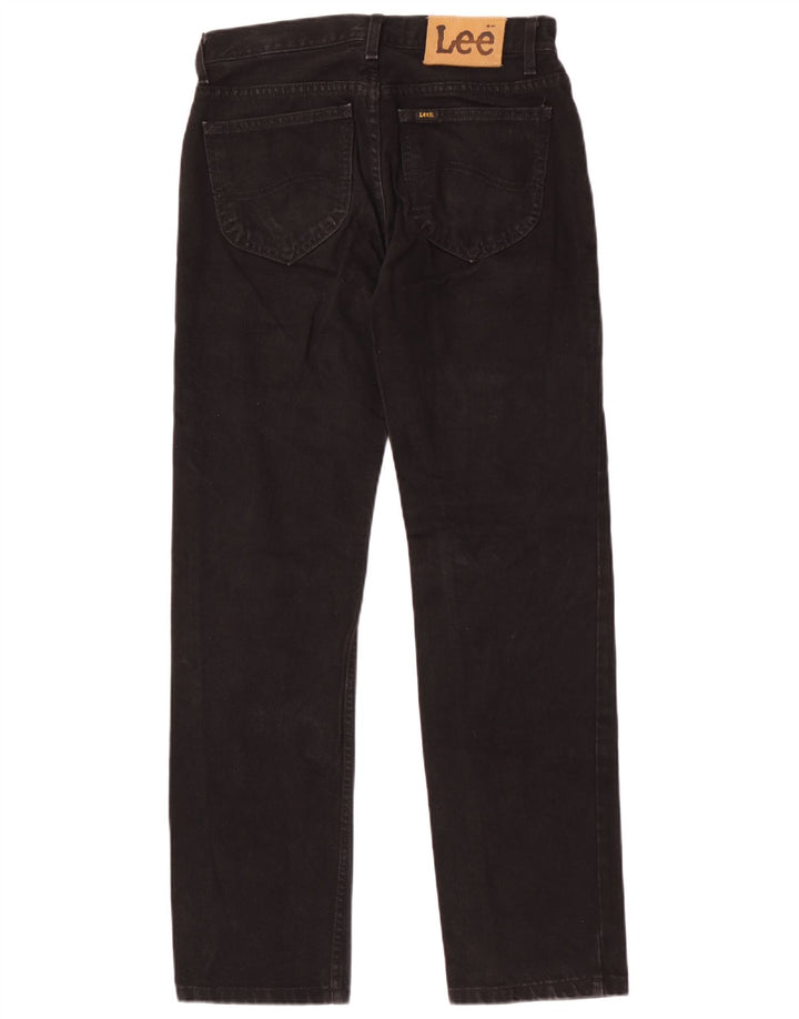 Lee Mens Straight Jeans W30 L32 Μαύρο βαμβακερό