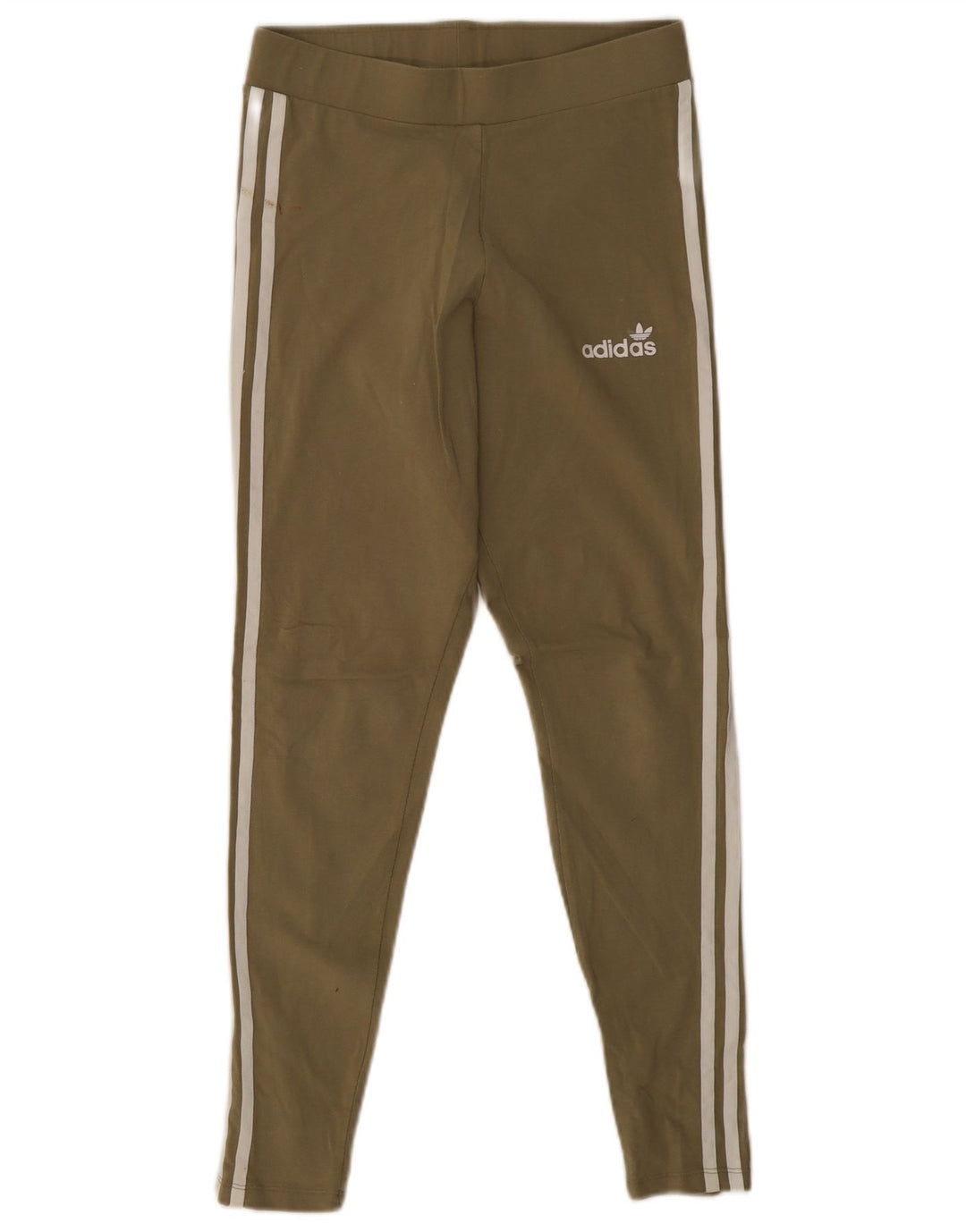 Γυναικείο κολάν Adidas UK 12 μεσαίο χακί βαμβάκι