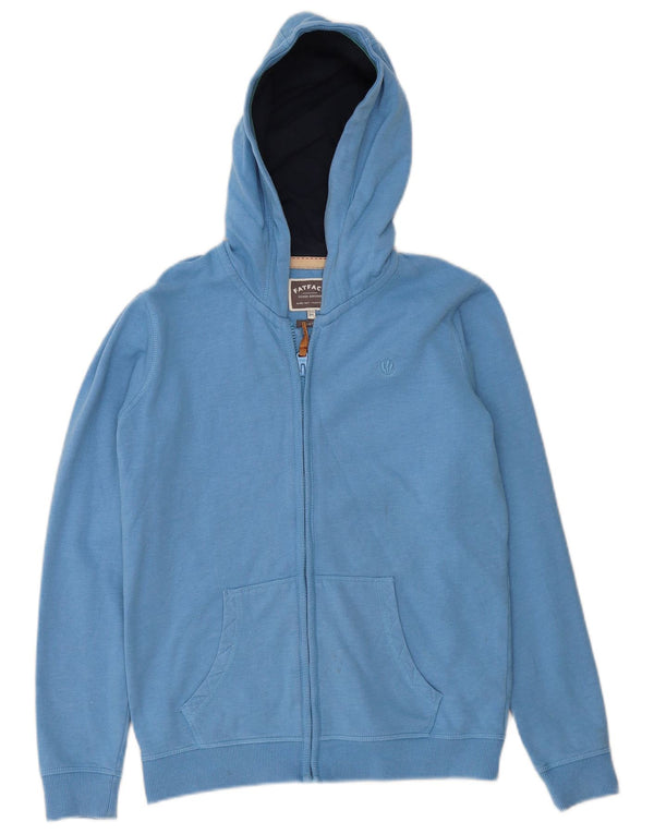 Μπλε πουλόβερ με κουκούλα με φερμουάρ Fat Face Boys 12-13 ετών