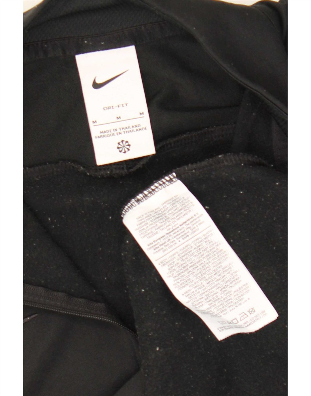 Ανδρική φόρμα Nike Dri Fit με φερμουάρ πουλόβερ στο επάνω μέρος από μεσαίο μαύρο πολυεστέρα