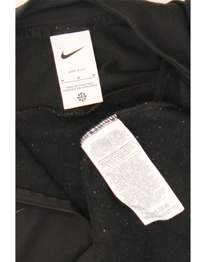 Ανδρική φόρμα Nike Dri Fit με φερμουάρ πουλόβερ στο επάνω μέρος από μεσαίο μαύρο πολυεστέρα