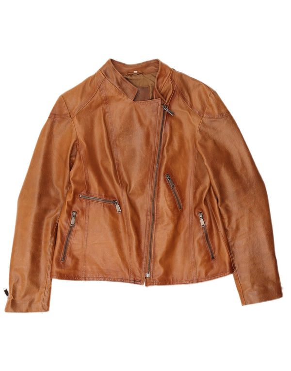 Bata Γυναικείο Δερμάτινο Μπουφάν Biker UK 14 Large Brown