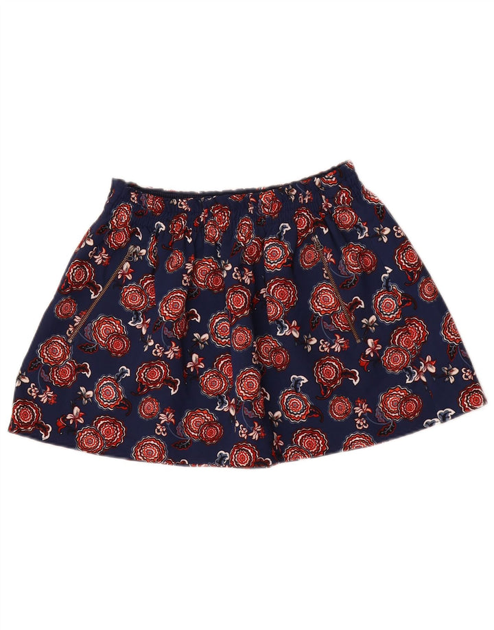 Zara Γυναικεία Μίνι Φούστα Medium W28 Navy Blue Floral