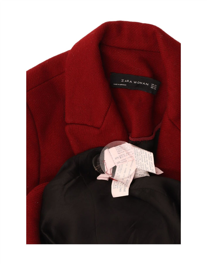 Γυναικείο παλτό ZARA UK 6 XS Red Polyester