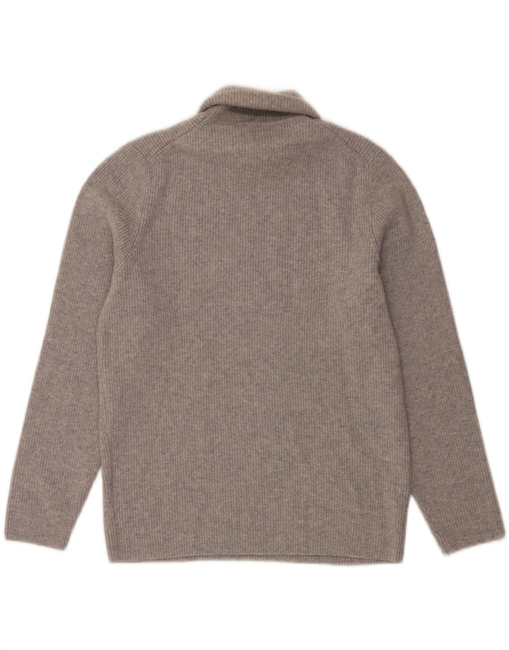 Massimo Dutti Γυναικείο πουλόβερ με ρολό λαιμόκοψη UK 16 μεγάλο γκρι