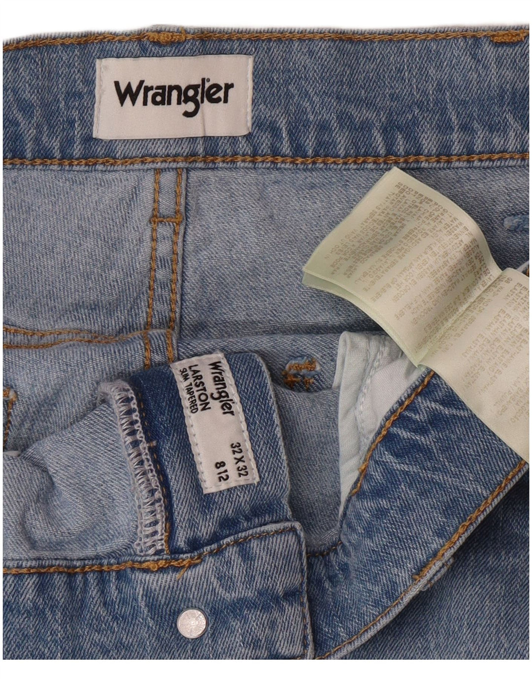 WRANGLER Ανδρικό τζιν Larston Slim Tapered W32 L32 Μπλε βαμβακερό