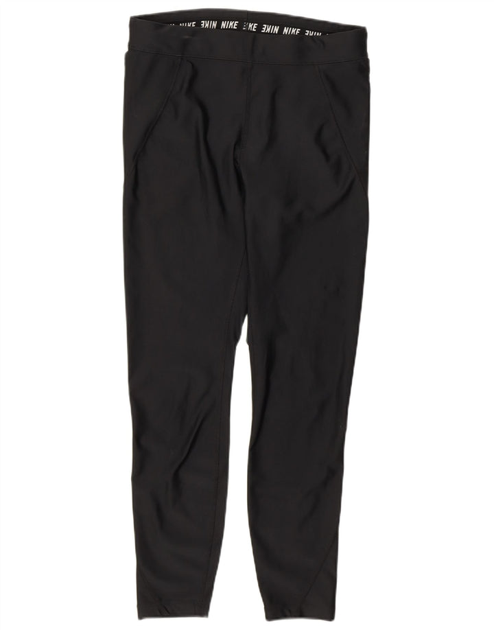 Γυναικεία κολάν Nike Dri Fit Crop UK 12 μεσαίου μαύρου πολυεστέρα