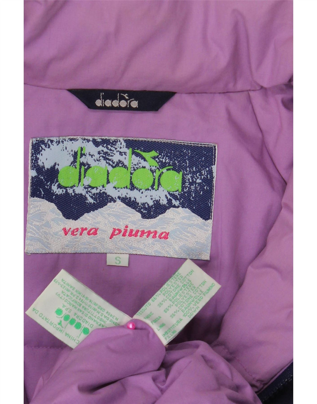 DIADORA Γυναικείο υπερμεγέθη τζάκετ UK 10 Small Navy Blue Polyester