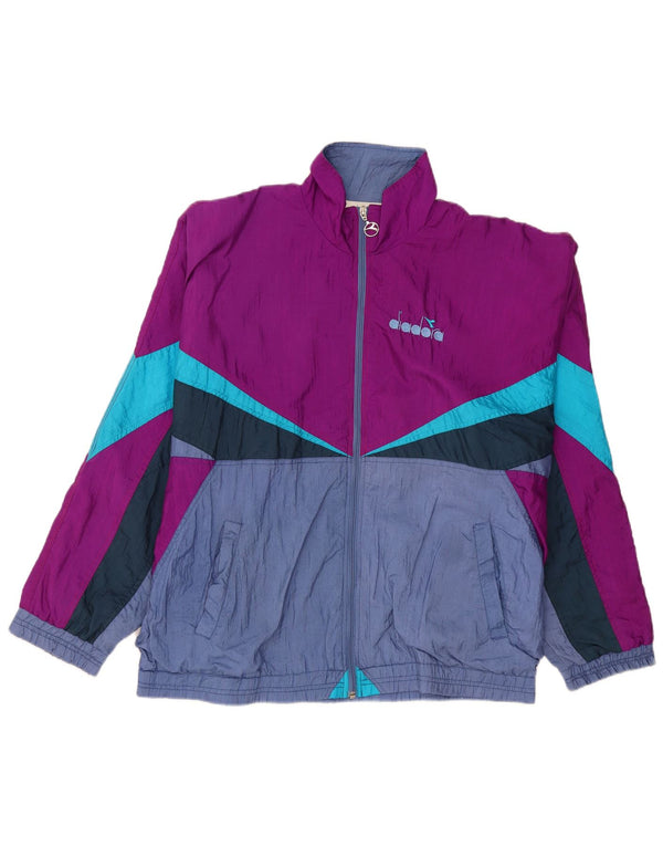 Ανδρική φόρμα Diadora Top Jacket XL Purple Colourblock Nylon