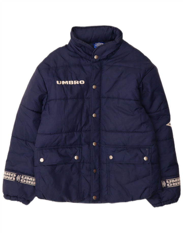 Ανδρικό μπουφάν UMBRO με γραφικό padded UK 38 Medium Navy Blue Nylon