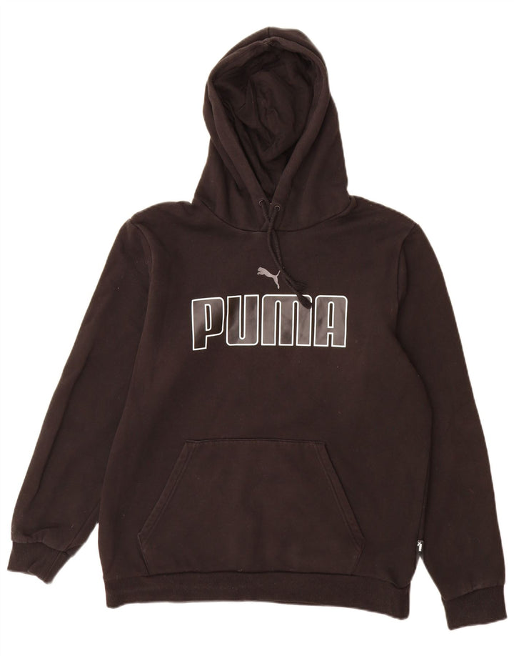 Ανδρικό γραφικό κουκούλα Puma, μεσαίο μαύρο βαμβακερό