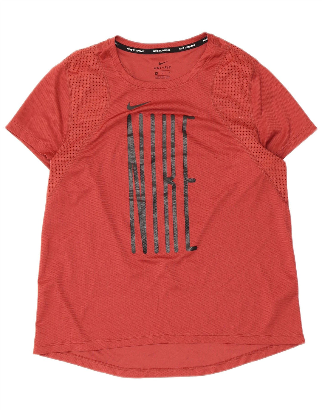 Γυναικείο γραφικό μπλουζάκι Nike Dri Fit Running Top 12 μεσαίο κόκκινο πολυεστέρας
