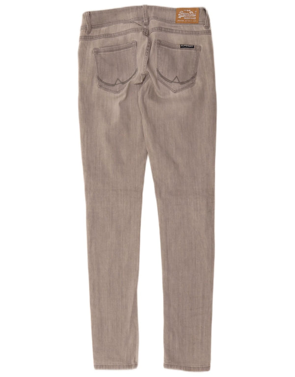 Superdry Γυναικείο Τζιν Super Skinny W29 L32 Γκρι βαμβακερό