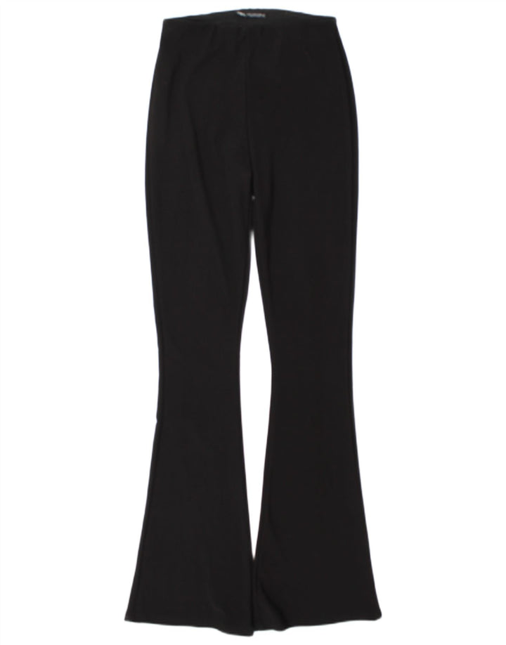 Zara Γυναικεία κολάν Flare UK 14 Medium Black Polyester