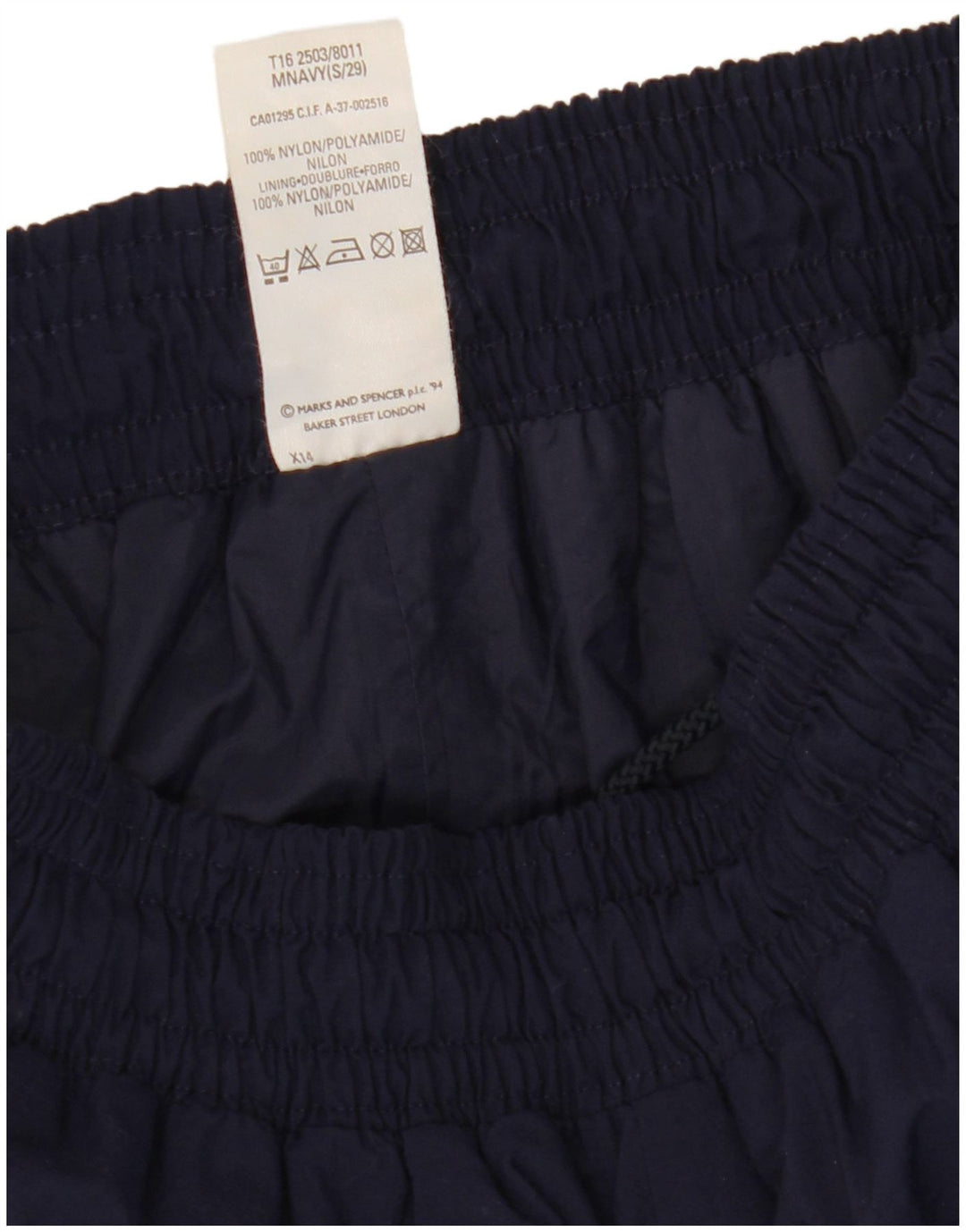 Ανδρική αθλητική φόρμα Marks & Spencer Παντελόνι Small Navy Blue Nylon