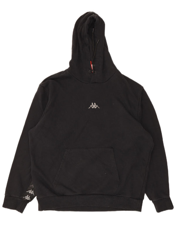 Kappa Mens Graphic Hoodie Jumper XL Μαύρο βαμβακερό