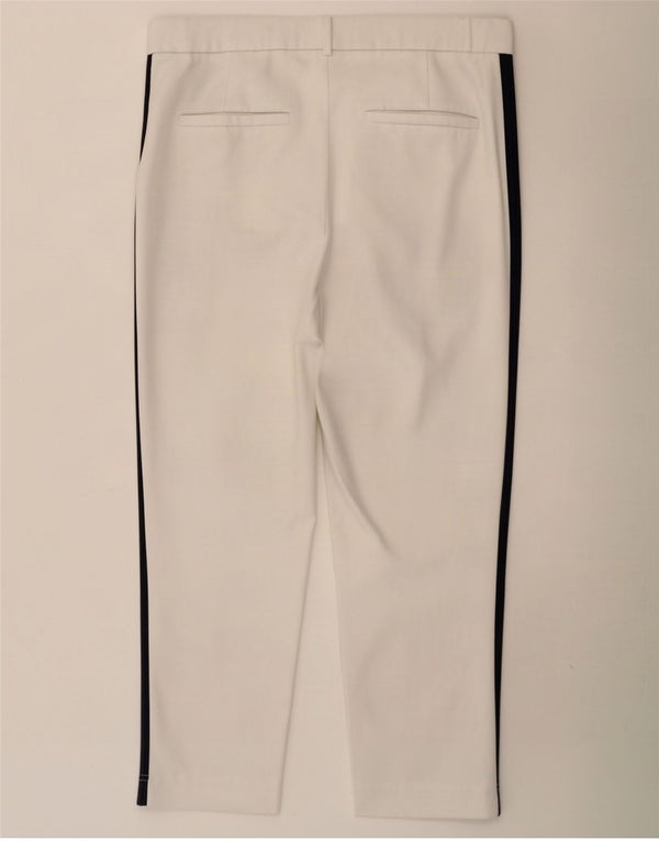 Zara Γυναικείο Trafaluc Cropped Παντελόνι Medium W28 L24 White Colourblock