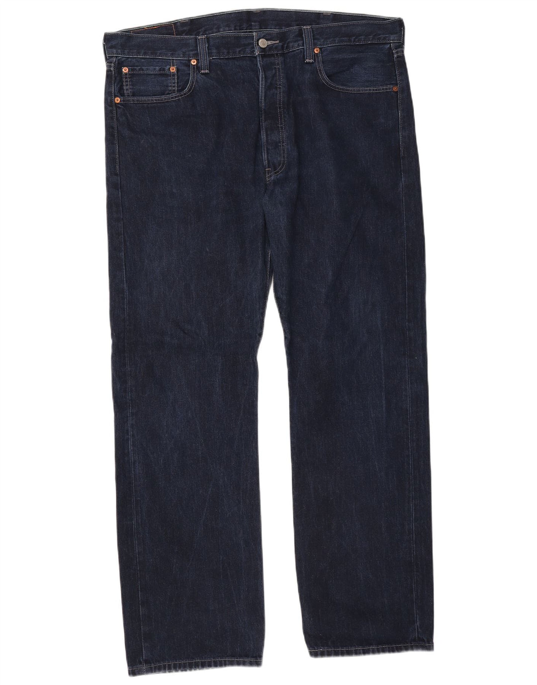 Levi's Mens 501 Straight Jeans W40 L32 Navy Blue Cotton