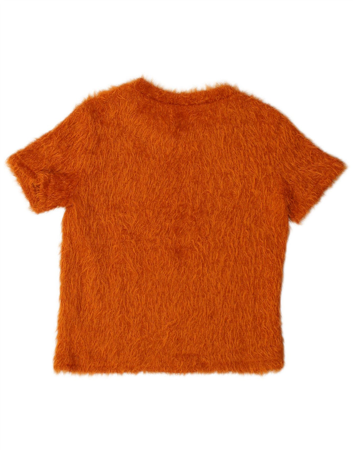 Zara Γυναικείο T-Shirt Top UK 10 Small πορτοκαλί πολυεστέρας