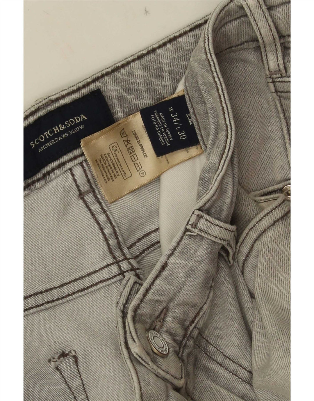 Ανδρικό Scotch & Soda Slim Jeans W34 L30 Γκρι βαμβακερό