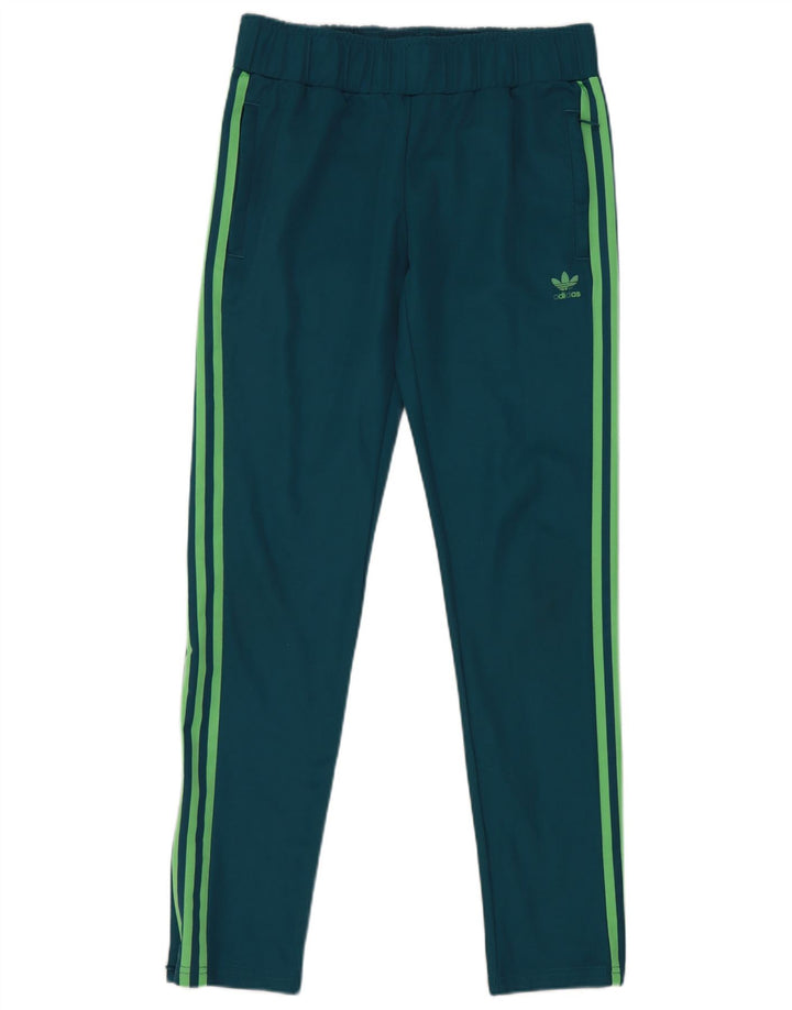 Γυναικεία αθλητική φόρμα Adidas Παντελόνι UK 12 μεσαίο μπλε βαμβακερό