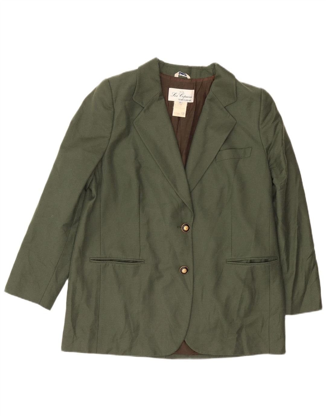 Les Copains Γυναικείο σακάκι με 2 κουμπιά σακάκι IT 52 2XL Χακί μαλλί