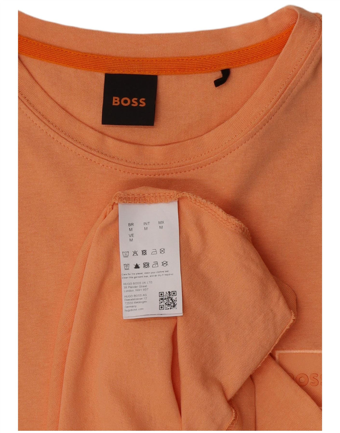 Ανδρικό T-Shirt Hugo Boss Τοπ μεσαίο πορτοκαλί βαμβακερό