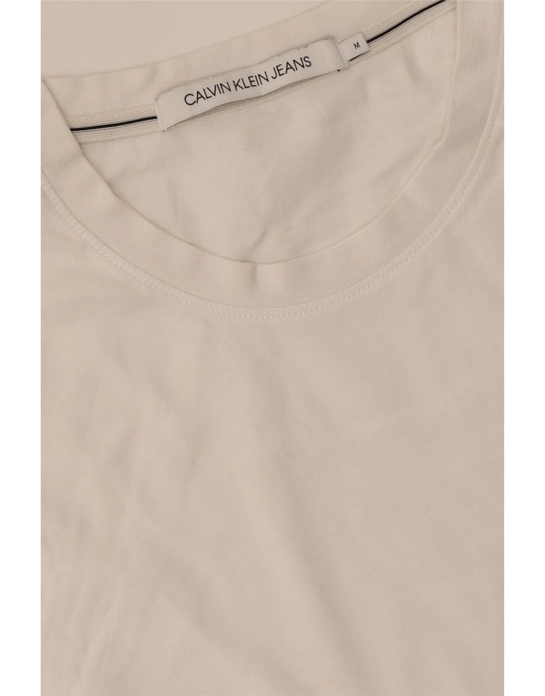 CALVIN KLEIN JEANS Mens T-Shirt Top Medium White Cotton Vintage Calvin Klein Jeans and Second-Hand Calvin Klein Jeans from Messina Hembry 