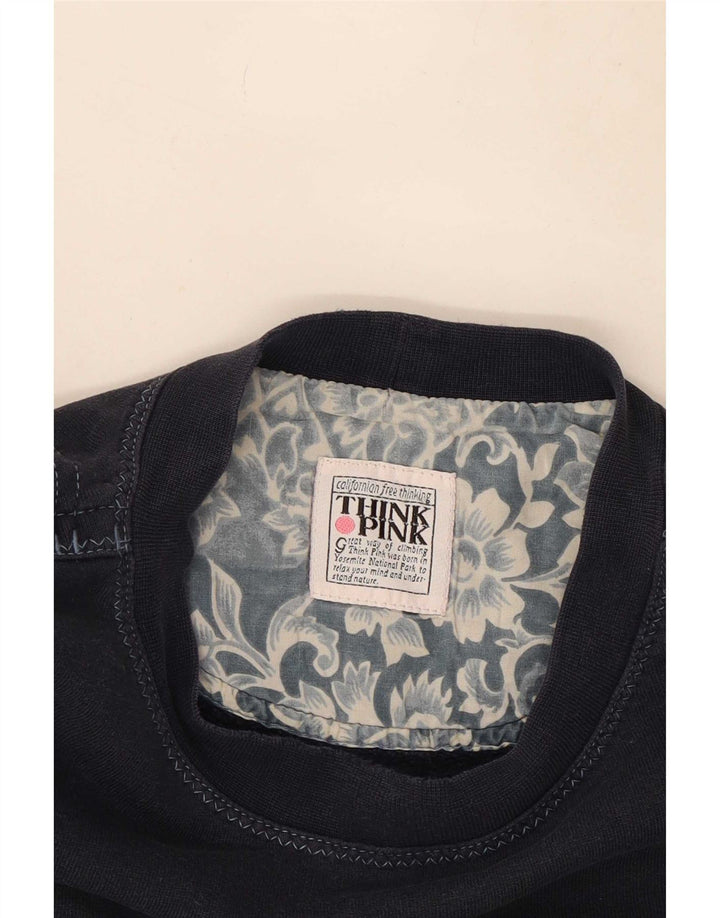 Think Pink Ανδρικό γραφικό φούτερ Jumper 2XL Navy Blue