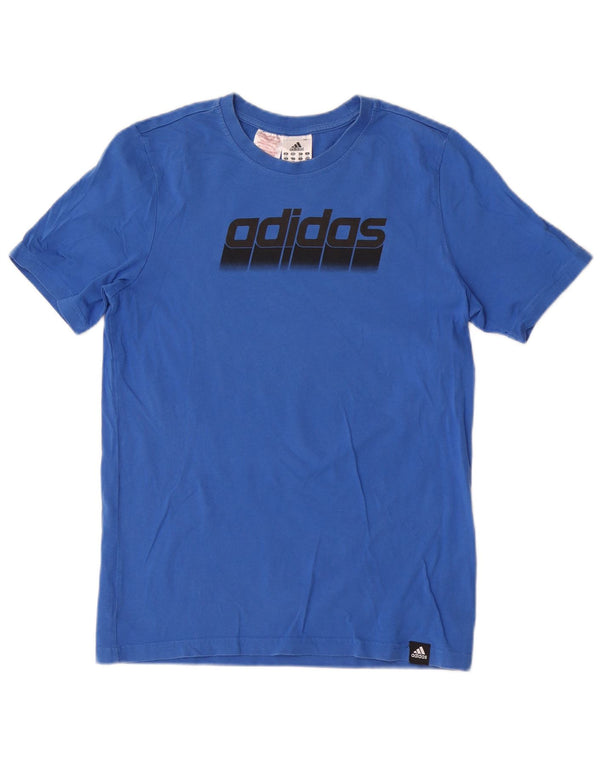 Adidas Boys Graphic T-Shirt Top 13-14 ετών Μπλε βαμβακερό