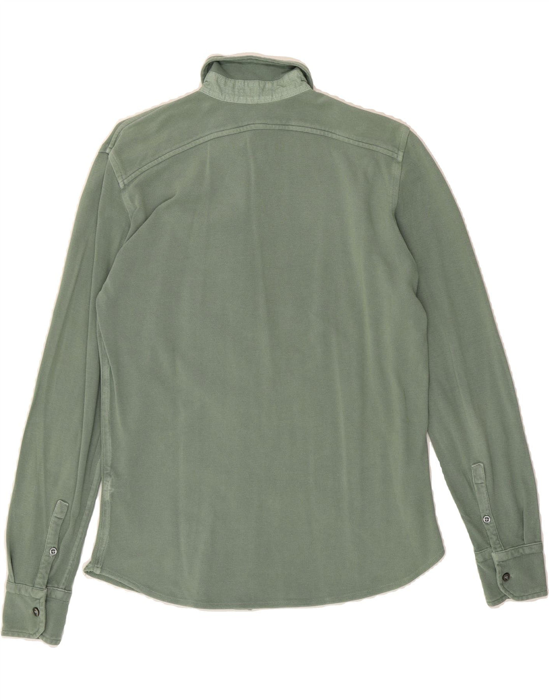 SPADA Mens Shirt Small Green Cotton Vintage Spada and Second-Hand Spada from Messina Hembry 