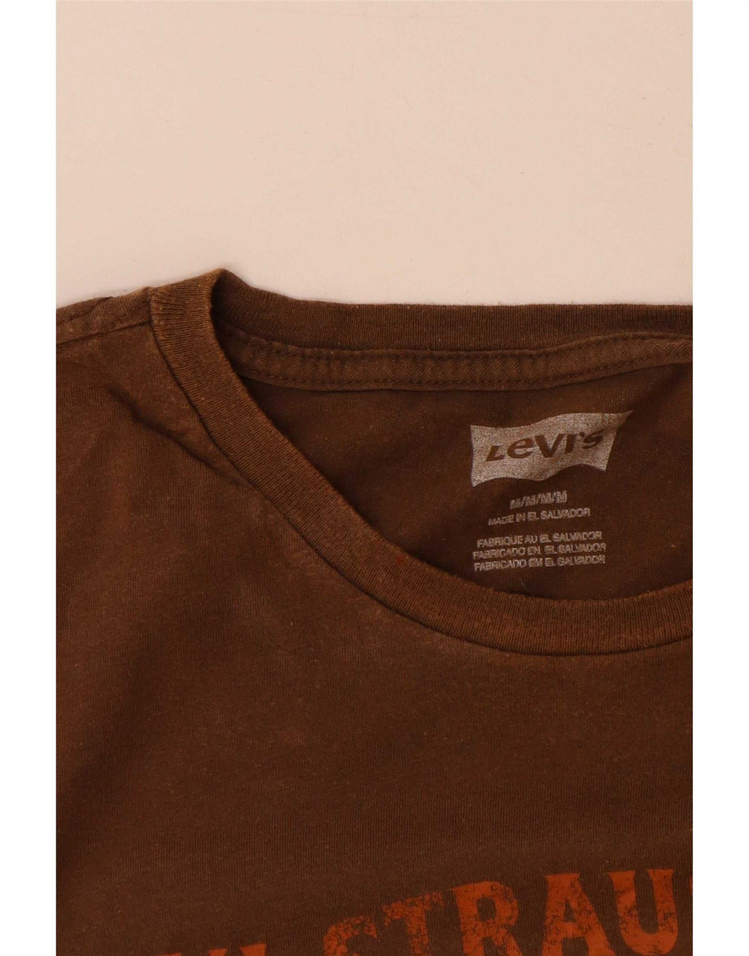 Ανδρικό γραφικό T-Shirt Levi's Top Μεσαίο καφέ βαμβακερό