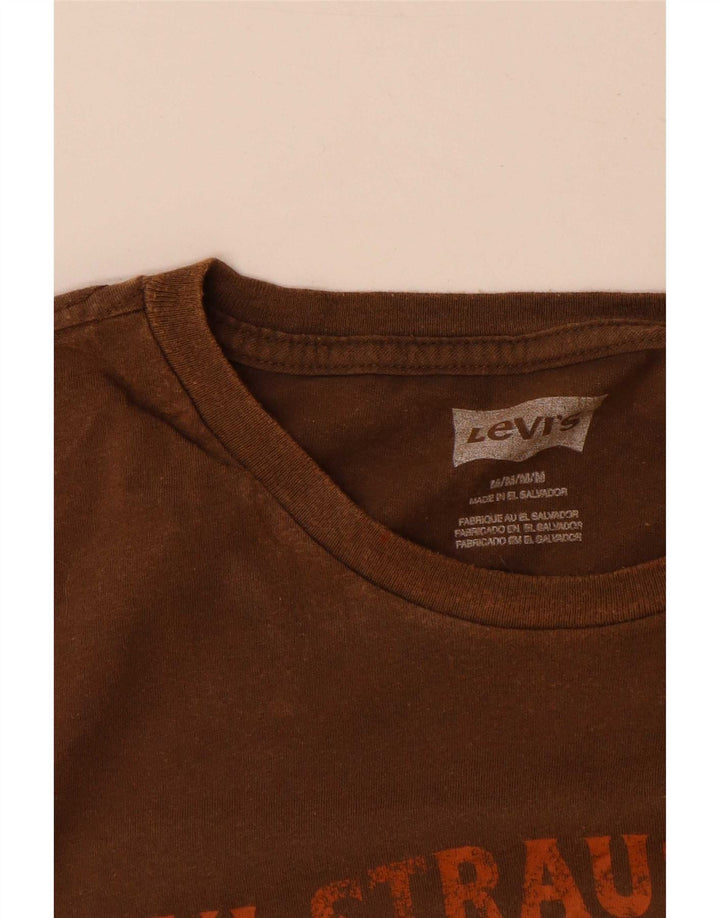 Ανδρικό γραφικό T-Shirt Levi's Top Μεσαίο καφέ βαμβακερό