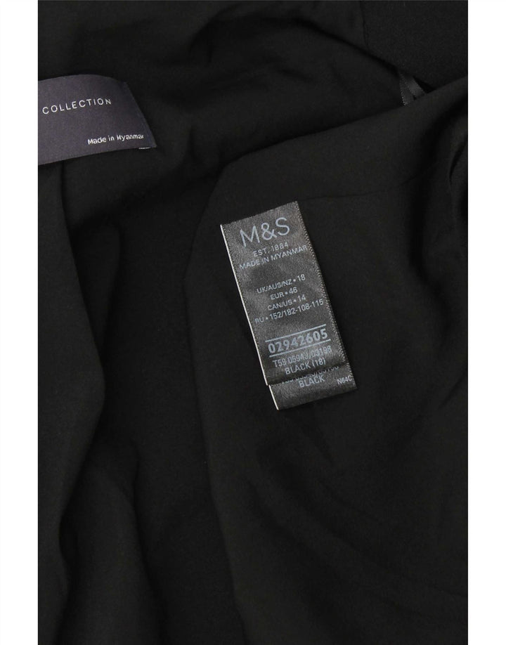 Marks & Spencer Γυναικείο Μπουφάν 3/4 μανίκι ανοιχτό μπλέιζερ UK 18 XL μαύρο