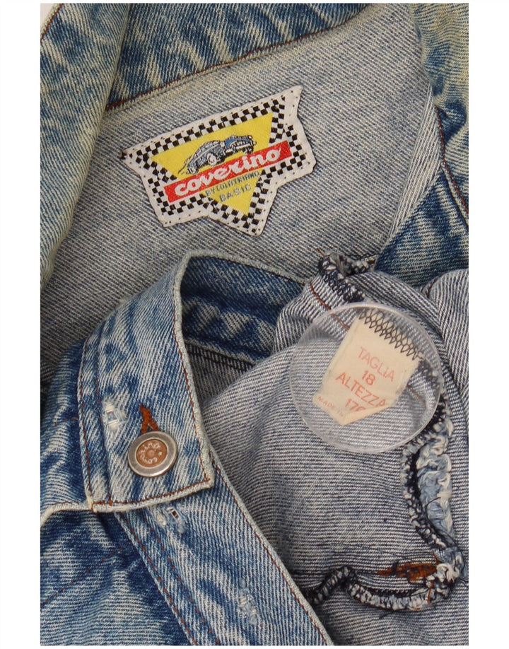 VINTAGE Womens Denim Jacket UK 18 XL  Blue Cotton
