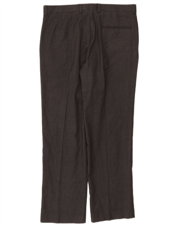 Ανδρικό ίσιο παντελόνι John Lewis W34 L29 Μαύρο μάλλινο